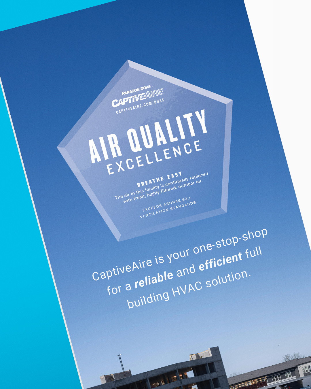 Air quality excellence award with spot UV printing technique.
